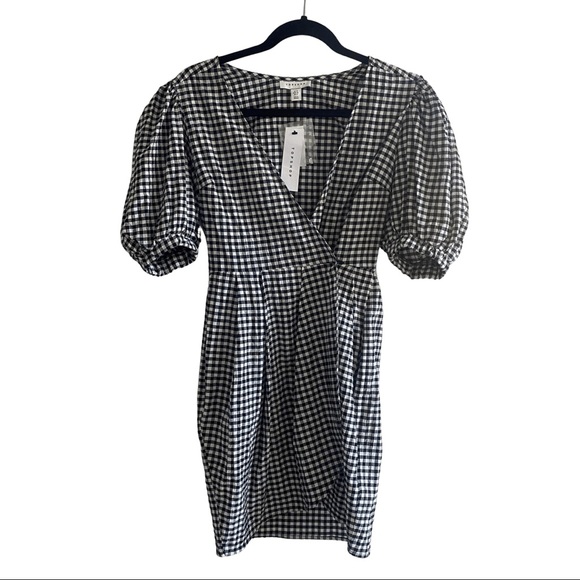TOPSHOP Gingham Tulip Mini Dress - Picture 4 of 9